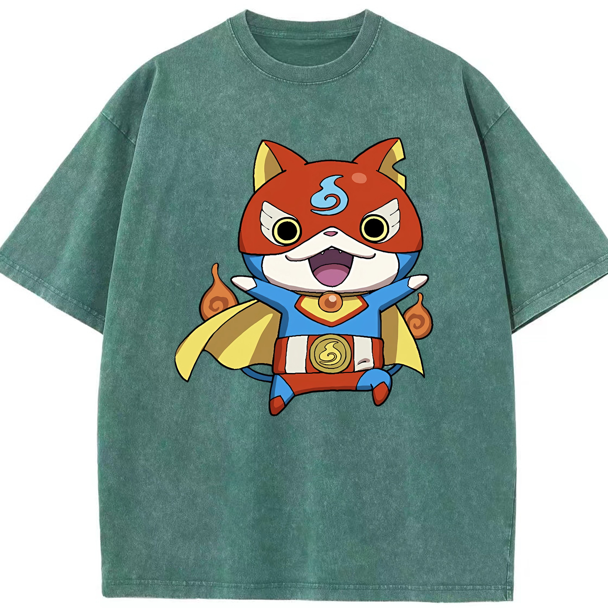 （画像用） 妖怪ウォッチ Yo-kai Watch 綿100% ヴィンテージ風 半袖Tシャツ（フロントプリント）